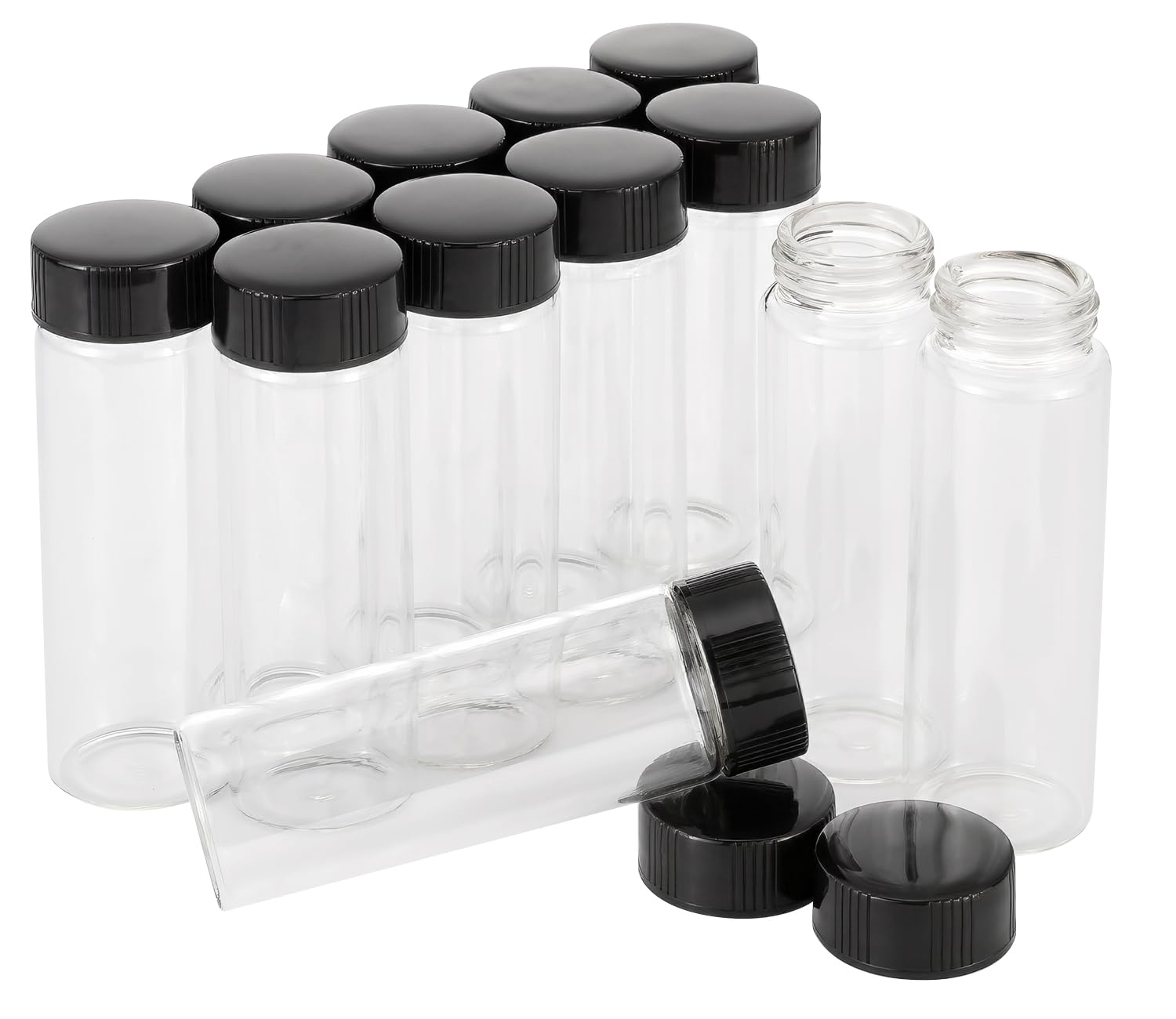 Kesell 12PCS Essential Oil Vials 30ml Glass Vial Empty 1 oz Refillable Perfume Oil Bottle for Travel Skin Care Facial Cleanser Sample Bottles-image-47