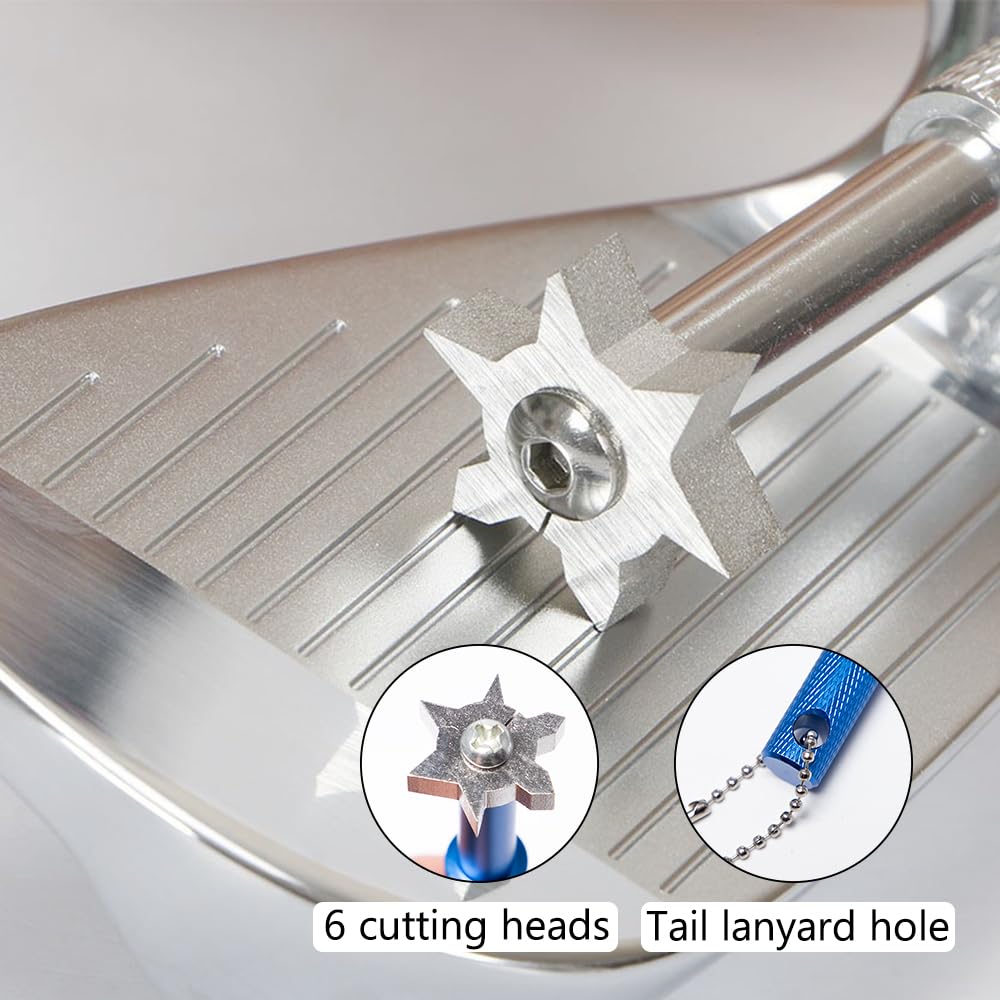 3 Piezas Herramientas de Limpieza de Golf Cepillo para Palos de Golf con Mosquetón Retráctil Afilador de Ranura para Golf Limpiador de Cepillos de Palos para Palos de Golf Fácil de Usar
