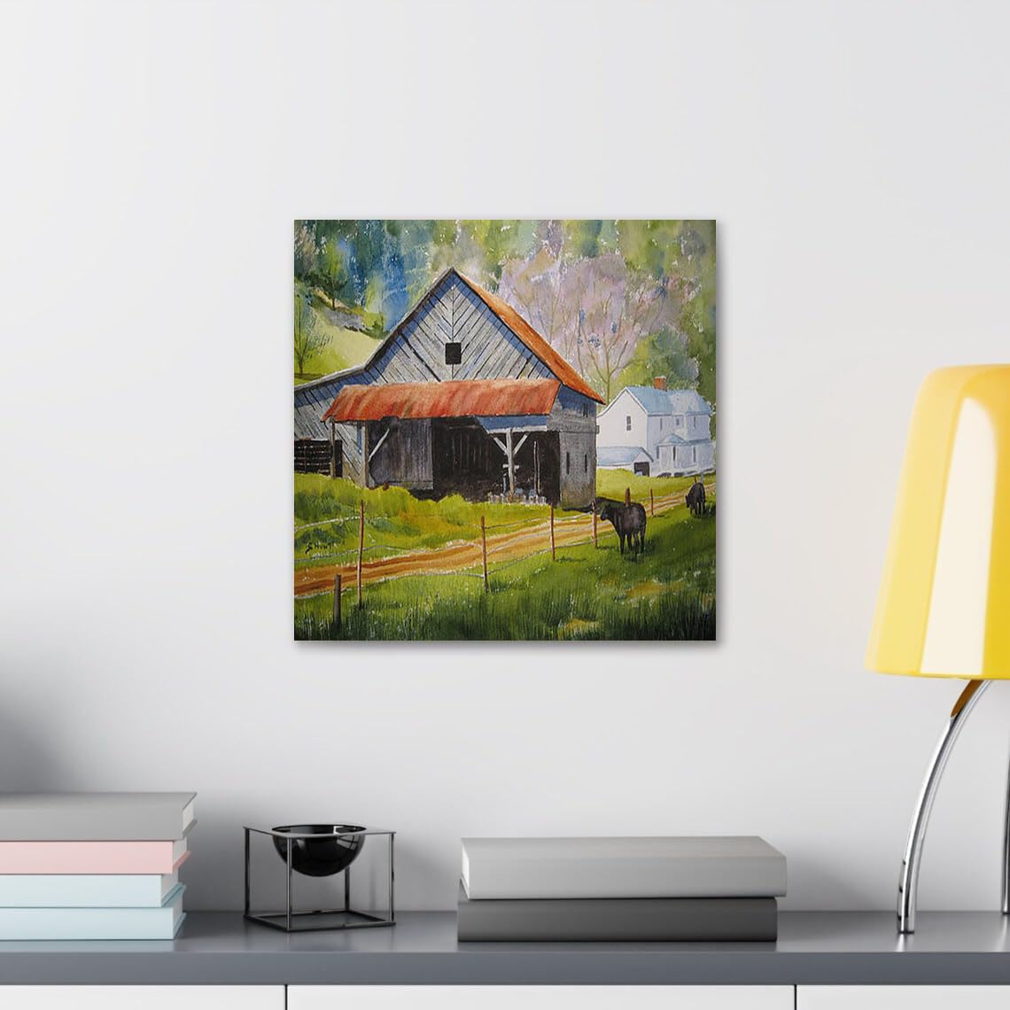 GADGETS WRAP Canvas Gallery Wrap Framed for Home Office Studio Living Room Decoration (10x10inch) - Boone Farm