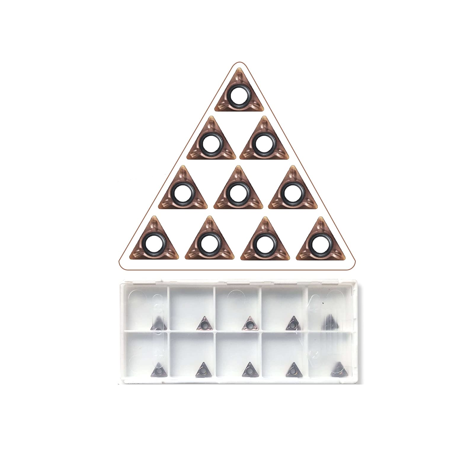 FOLCONROAD Carbide Turning Inserts Lathe Inserts for Pneumatic Chamfering Machine Lather Turning Tool Replacement Insert, 10 Pieces (B0967D47FZ) Amazon Price History, Amazon Price Tracker