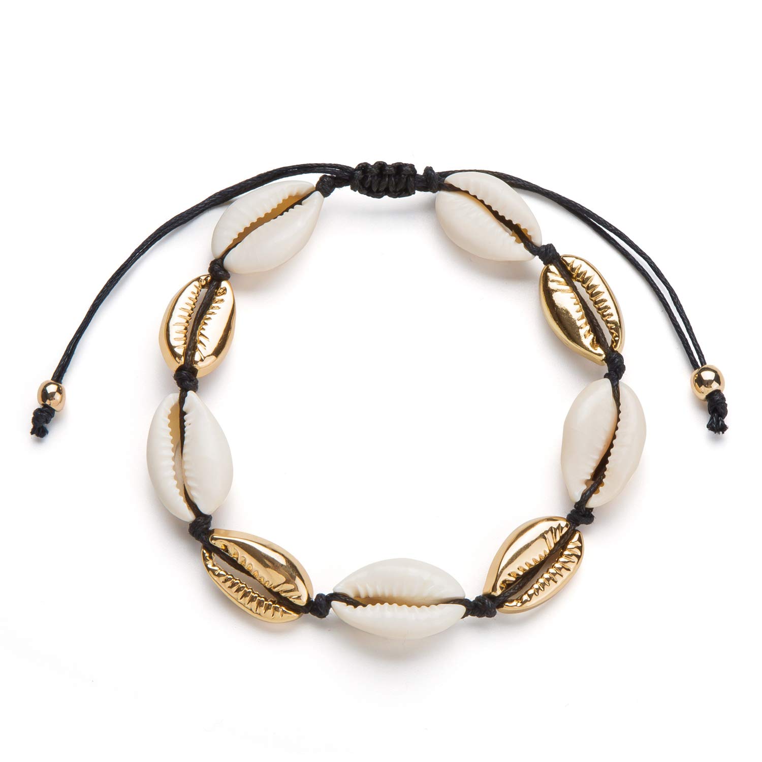 Fesciory Puka Shell Anklet For Women Hawaiian Natural Cowrie