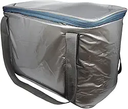Bolsa Térmica 30 Litros Prata para Transporte de Alimentos e Bebidas – Ideal para Lazer, Viagens e Uso Diário