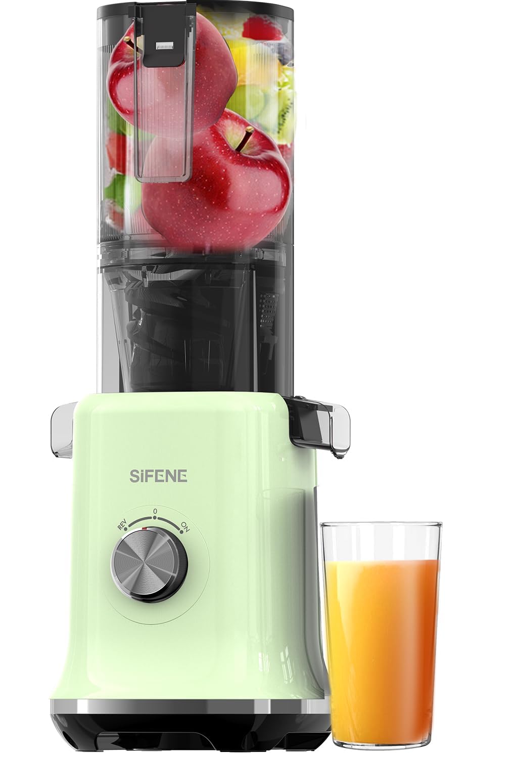 SIFENE Cold Press Juicer Machine 4 3 Inch Extra Wide Chute Masticating Juicer For Whole Fruits And Vegetables