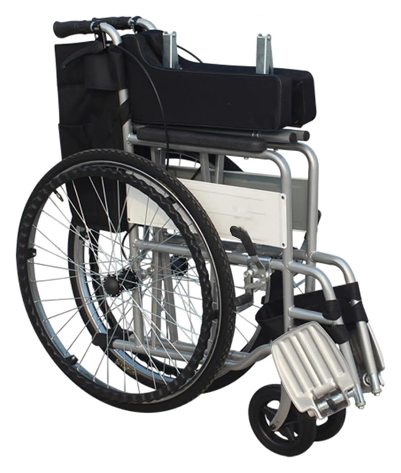 Silla De Ruedas Plegable Silla De Ruedas, Silla De Ruedas Manual Ligera, Silla De Transporte Plegable con Reposapiés, Compacta, Capacidad De Peso De 286 LB