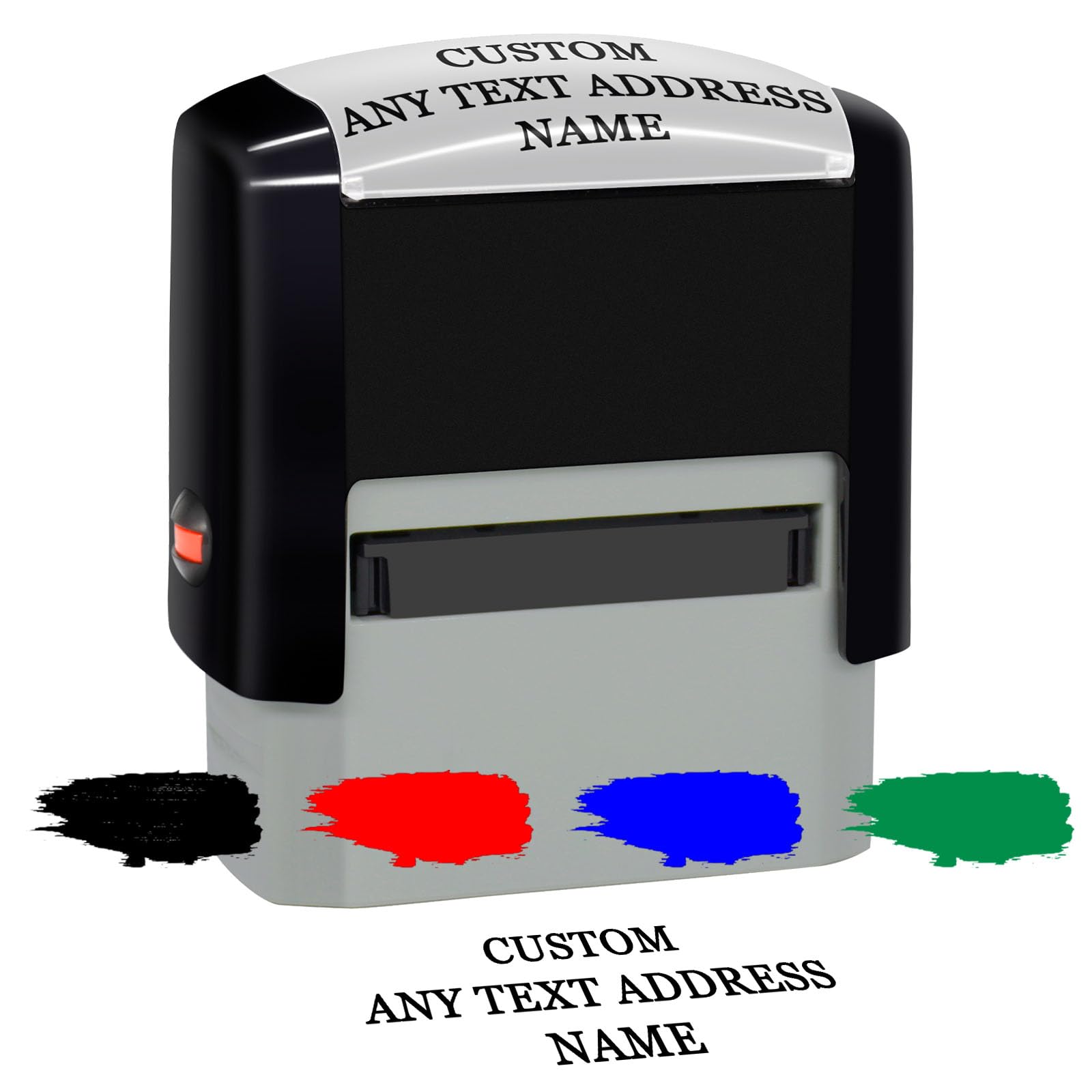 Custom Adress Stamp-Personalised Self-Inking Address Stamp-4 Different Sizes- Up to 3 Lines of Customised Text-38x14mm