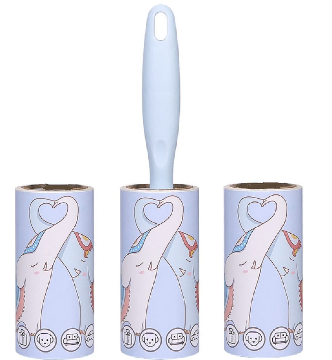 WOTOFY Sticky Reusable Refills Rollers for Clothes, Furniture, Car Seats, Sofa, and Carpet Pet Hair Dust Cleaner Roller with 1 Handle & 3 Refills Total of 180 Sheets for Dog, Cat Hair Remover (B0C1JTSZM6) Amazon Price History, Amazon Price Tracker