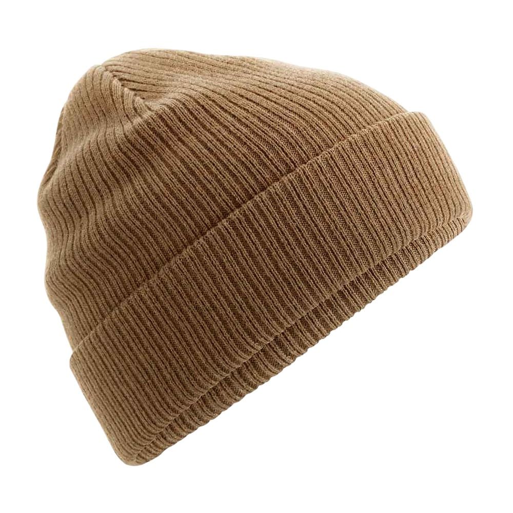 Beechfield Organic Cotton Beanie (One Size) (Biscuit)