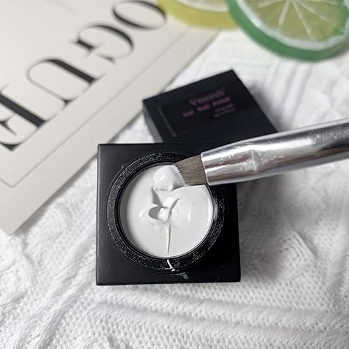 Miniatura 3 de Vnicesli Esmalte de gel en crema sólida, 4 colores blanco, rosa, nude, esmalte de uñas sólido, esmalte de uñas francés, manicura, esmalte de uñas