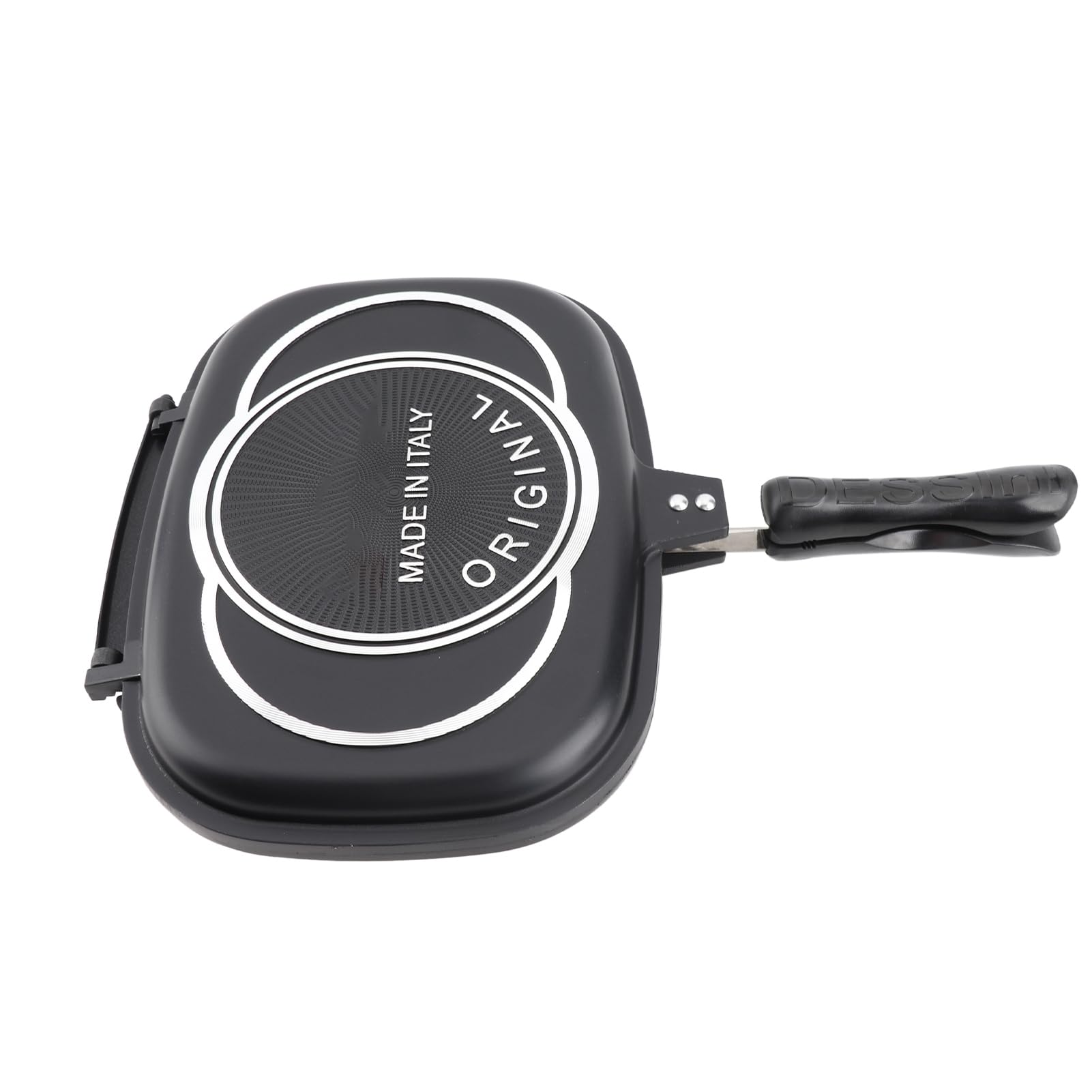 Yctze Grillpfanne, Doppelt Tragbar, Küchenzubehör mit Brenngriff, 32 Cm/12,6 Zoll Aluminium-Grilltopf für Vielseitiges Kochen