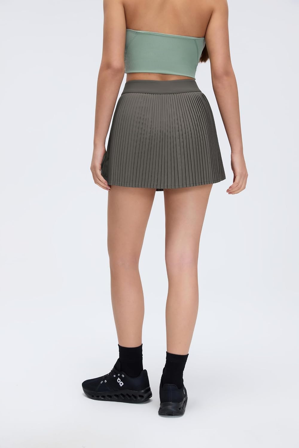 altiland Womens' Cool Feeling Pleated Tennis Athletic Running Mini Skirts with Shorts & Pocket 3"