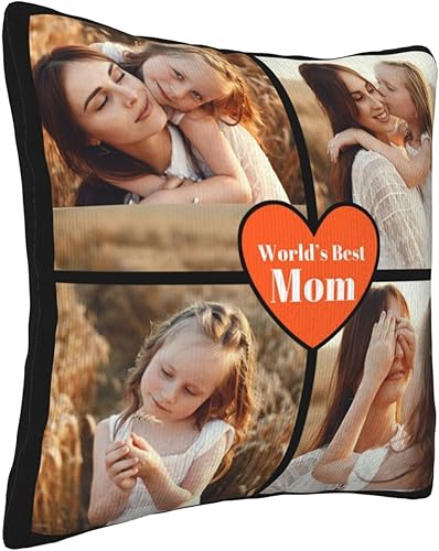 Miniatura 4 de Fundas de almohada personalizadas con fotos, funda de almohada personalizada con imagen para mamá, abuela, esposa, funda de almohada suave para