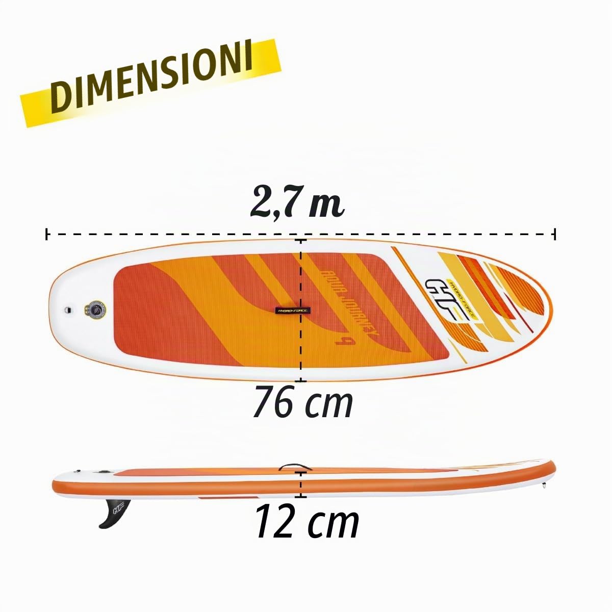 Hydro-Force SUP Gonfiabile Stand Up Paddle Board - Set completo di diversi stili, dimensioni 2,4 m, 3,4 m, 3,8 m, 3,8 m, 3,8 m, 3,8 m, 3,8 m