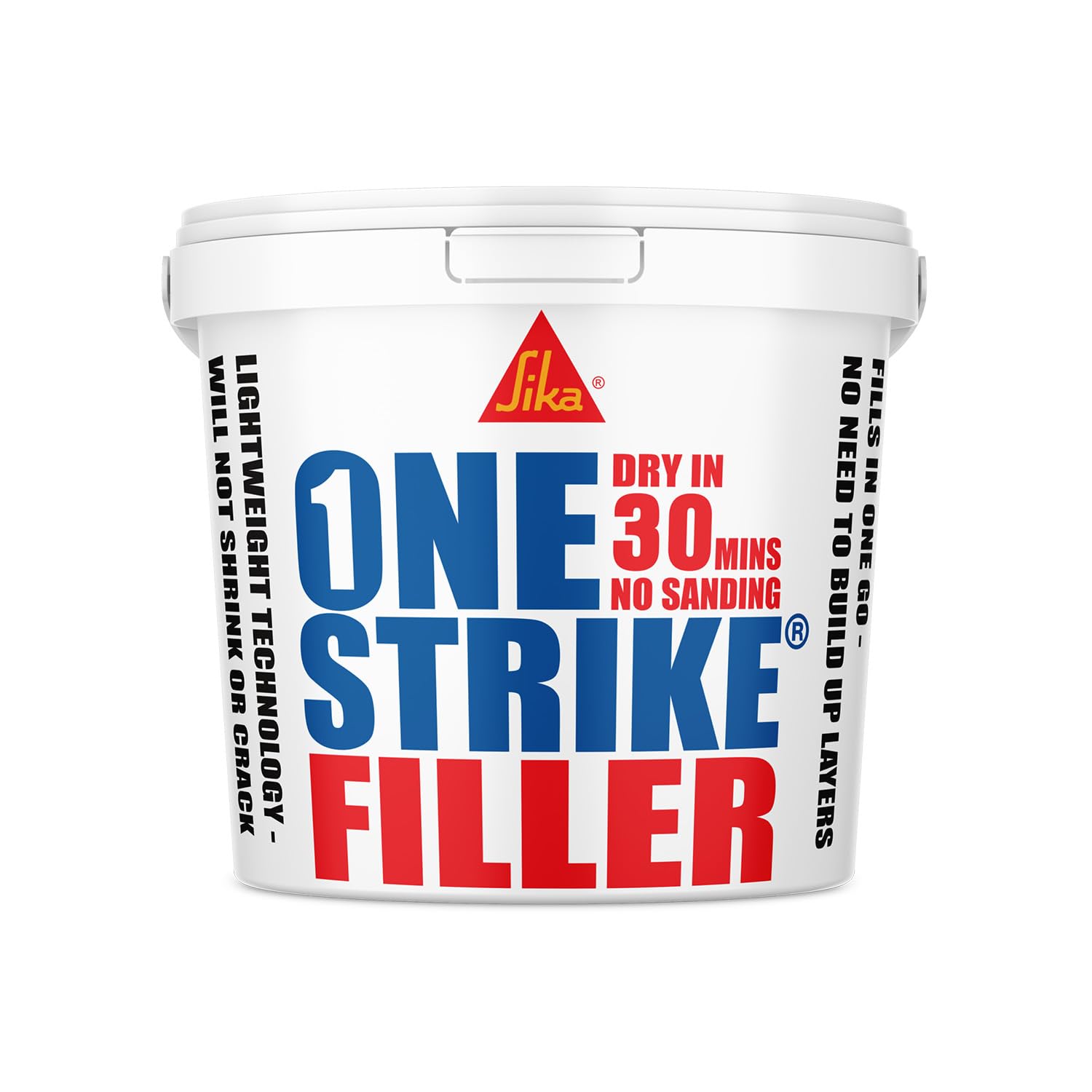Sika One Strike Multi-Purpose Quick-Drying Filler, White, 2.5 Litre