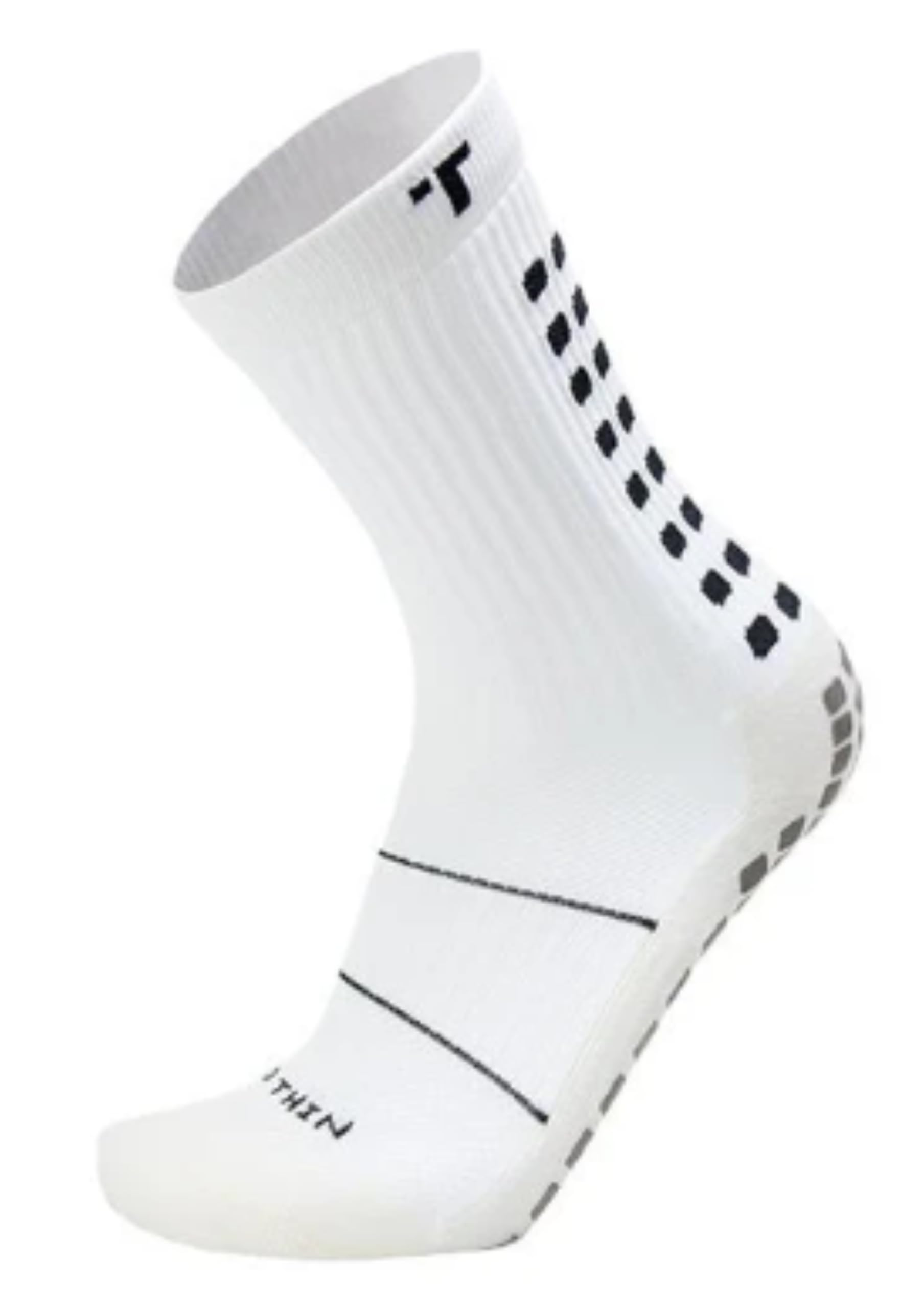 3.0 Thin Grip Socks, Made in the USA, Non Slip Grippy Soccer Crew Socks for Unisex with Grip for Football & Soccer