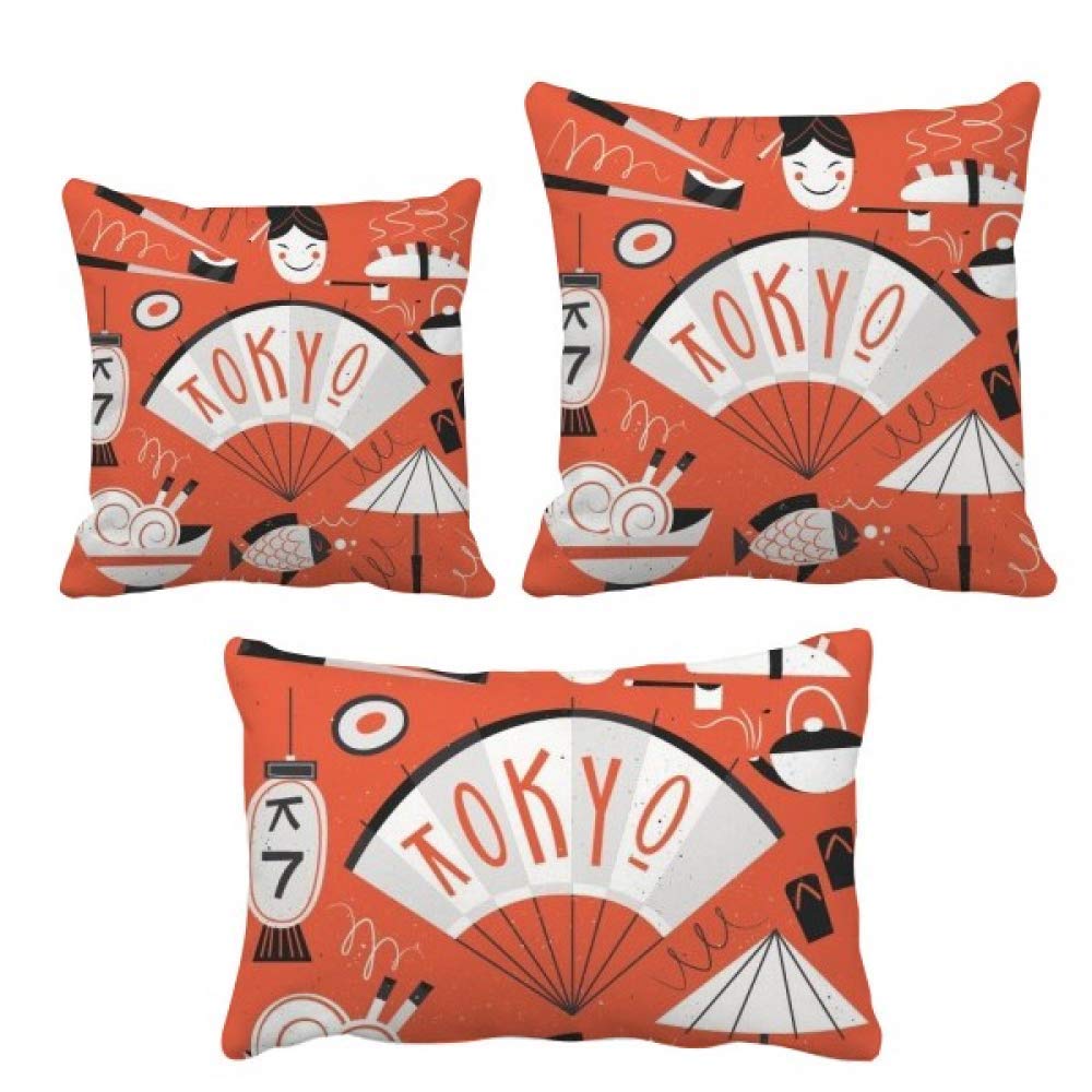 Housse de coussin Geisha Tokyo Japon au fini soigné pour décoration de canapé