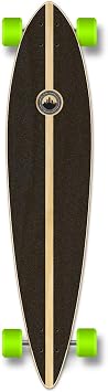 Yocaher Blank/Checker Complete Pintail Skateboards Longboard Cruiser w/Black Widow Premium 80A Grip Tape Aluminum Truck ABEC7 Bearing 70mm Skateboard Wheels