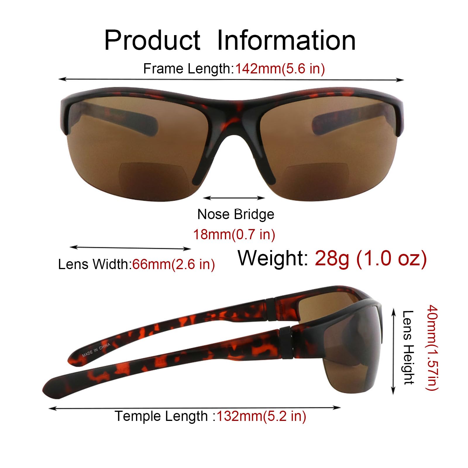 3 Paar Bifokale Lesebrille für Männer und Frauen, halber Rand, UV-Schutz, mit 3 Taschen
