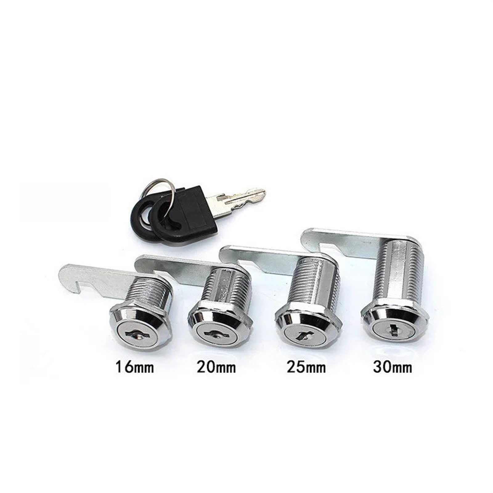 10/16/20/25/30/40mm Cerradura de Leva Puerta buzón del Gabinete cajón Armario + 2 Llaves Herramientas gabinete DIY 1 Uds(Waterproof Cover)