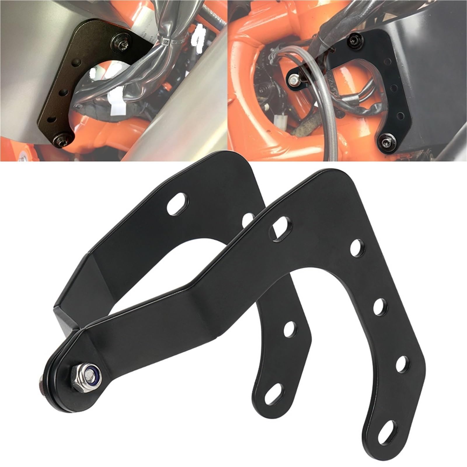 Staffe Lampada Forcella Anteriore Adatto per KT&M 790 Adventure 2018-2022 Staffe di Supporto per Rinforzo fari 890 1x Supporto per Collo Faro in Acciaio