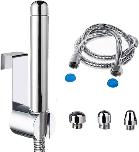 Kit de enema de ducha con gancho, sistema limpiador de boquillas de colon con manguera de ducha de 59 pulgadas y 3 cabezales para limpieza de