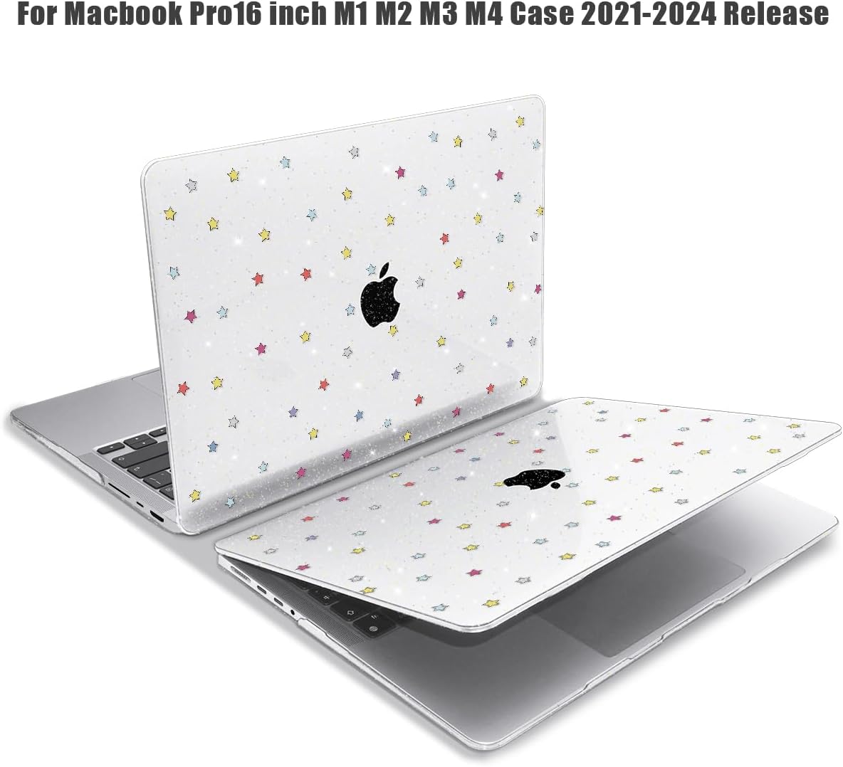 Case for 2026-2021 MacBook Pro16 inch M5 M4 M3 M2 M1 A3428 A3429 A3403 A3186 A2991 A2780 A2485 Pro/Max, Hard Shell Pattern Plastic Laptop Case & Keyboard Cover+Protector,Colored Star image 4