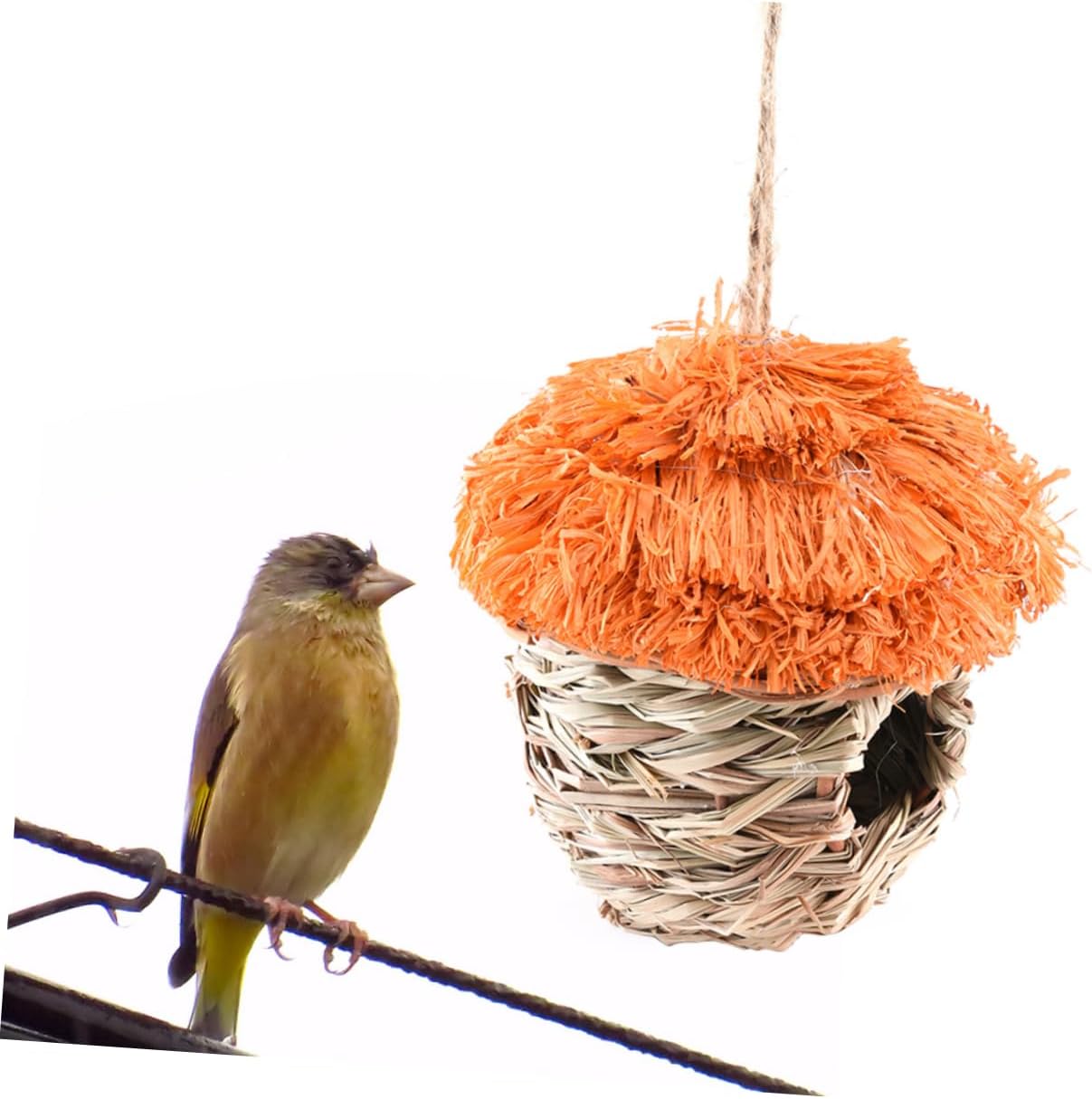 Mipcase 3pcs Handmade Straw Bird Nest Nesting Product for Small Pets Parakeets