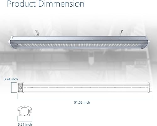 Miniatura 5 de Luz LED a prueba de explosiones de 4 pies con certificación UL844 80W 10400Lm (400W HPS Eqv.), Clase I División II Luminarias industriales con