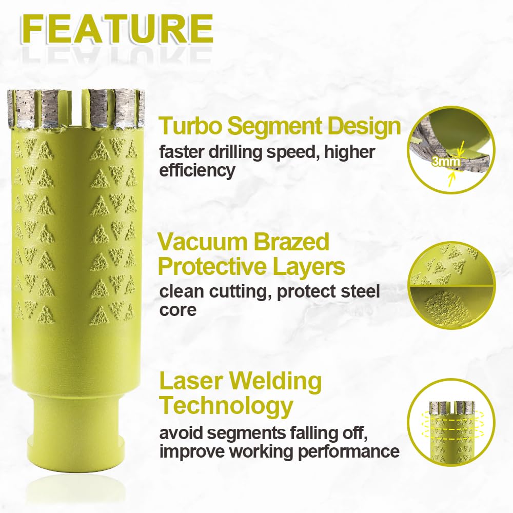 Jeu De Forets à Revêtement Diamant 6-35mm, Kit De Scie Cloche, Outils Manuels Pour Verre, Marbre, Granit, Pierre, Carrelage, Céramique, 12 Pièces