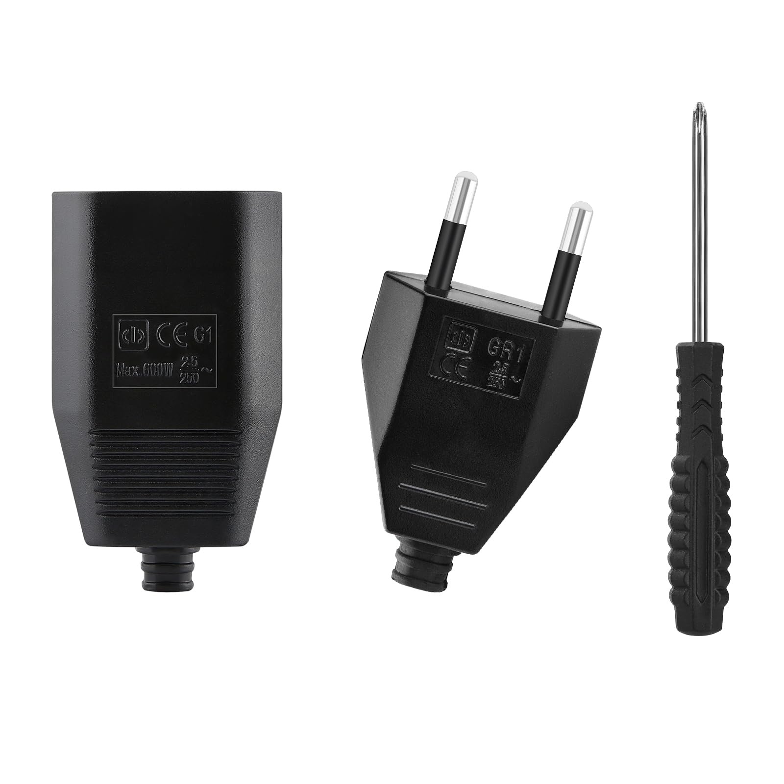 4 Stück Euro Stecker Flach,Europäische Flach Stecker,Stecker