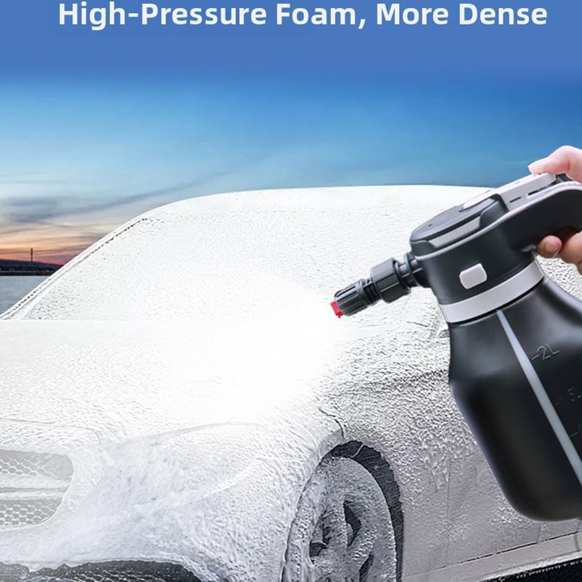Amazon.co.jp: 電動フォームガン 洗車 充電式 2L 蓄圧式 加圧式 泡洗車
