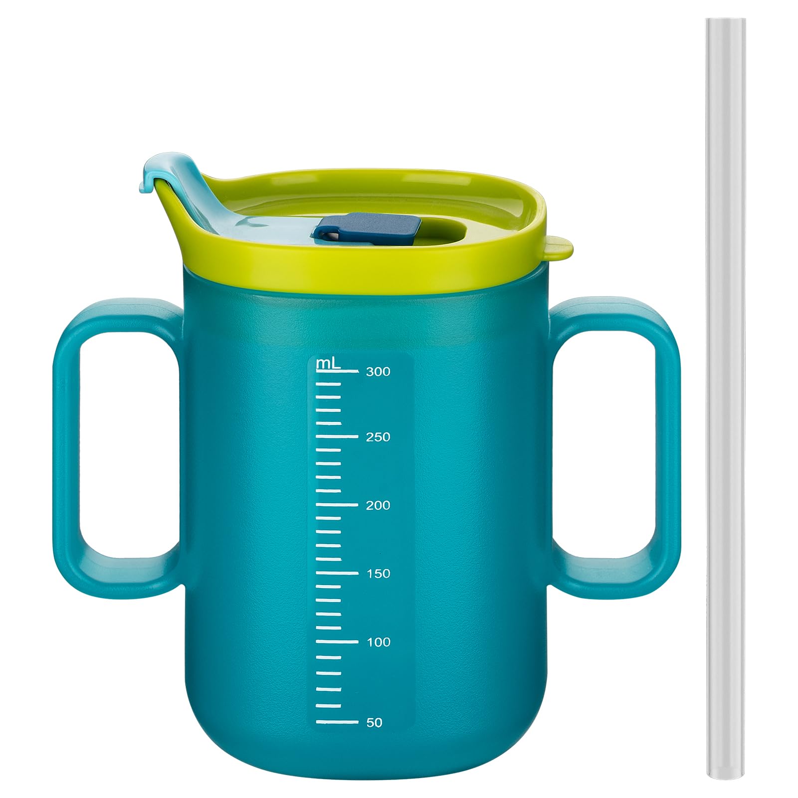 Photo 1 of VOPHIA Senior Water Cup with Handles and Straw Lid - Blue, 2 Pack
