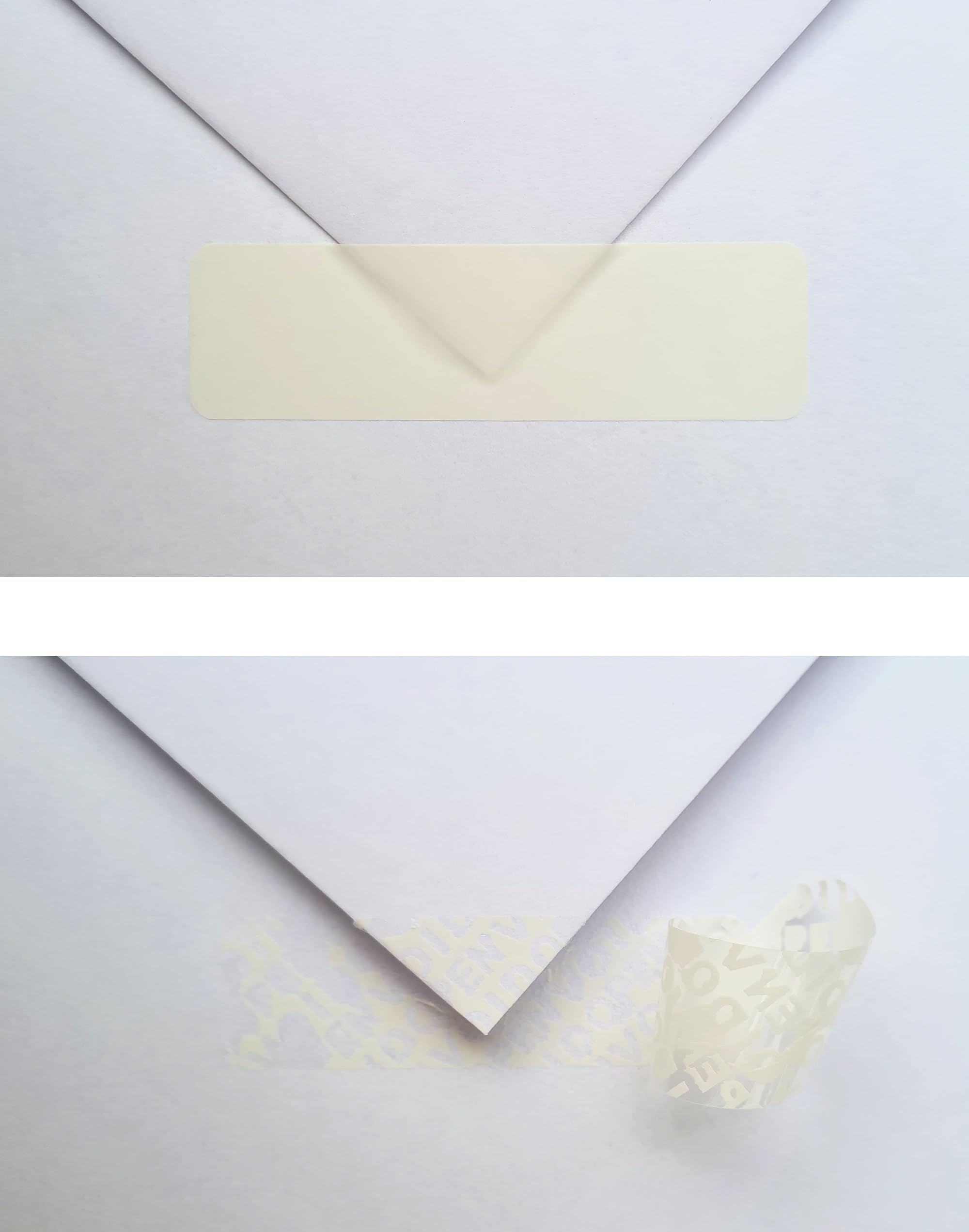 1000 pcs - Sceaux de sécurité - 70 x 20 mm, blanc - VOID sticker labels
