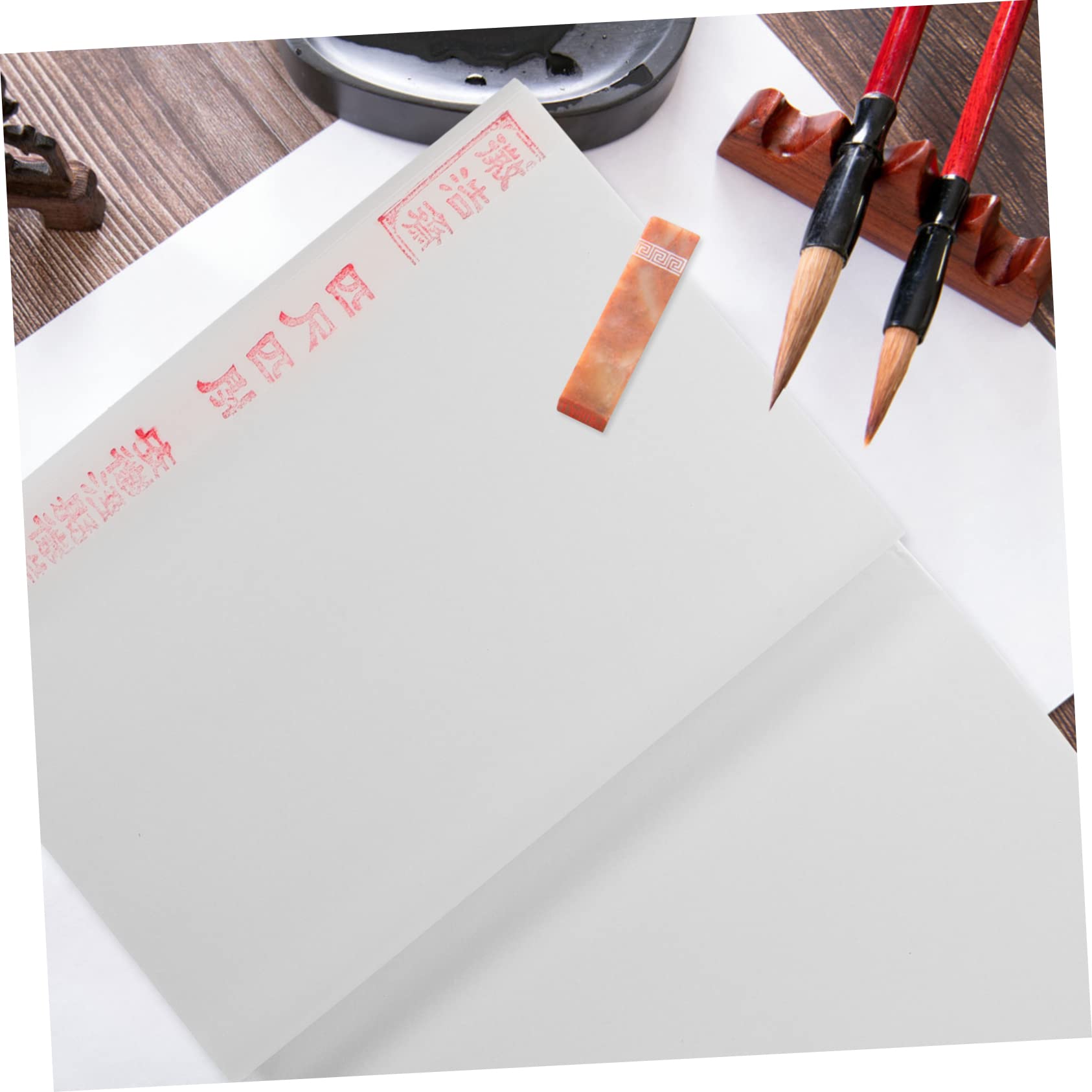 ULDIGI 100hojas Papel De Arroz Grueso Para Caligrafía Pintura Práctica De Escritura De Papel De Caligrafía Profesional Para Pintar Tinta Casa