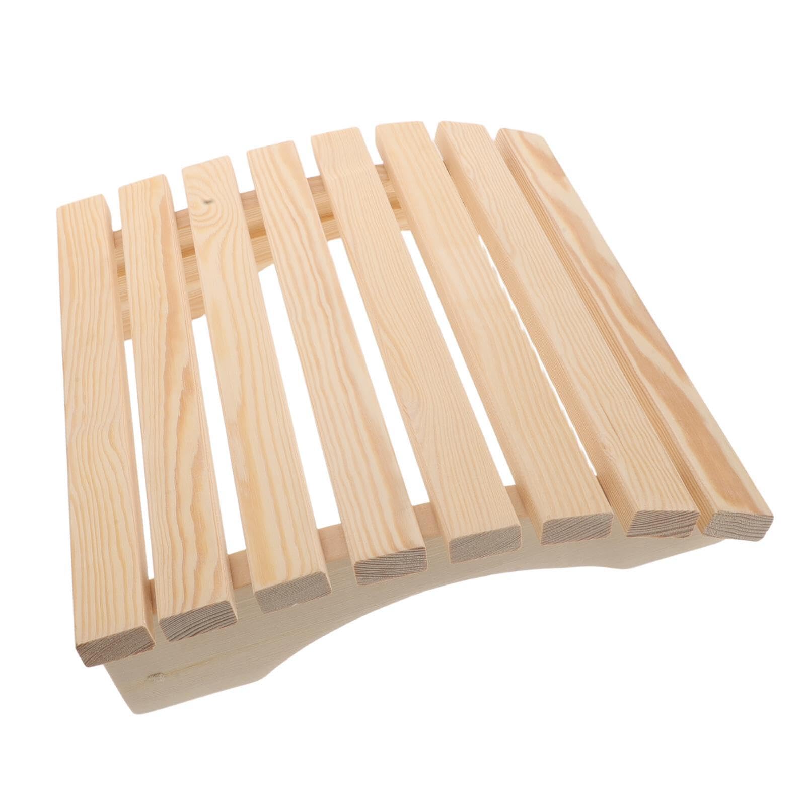 DOITOOL Oreiller Appui-tête en Bois Massif de Pin Sylvestre pour Sauna, Coussin Dorsal Ergonomique Résistant la Chaleur, Accessoire Spa Respirant et Confortable pour Hammam et Spa