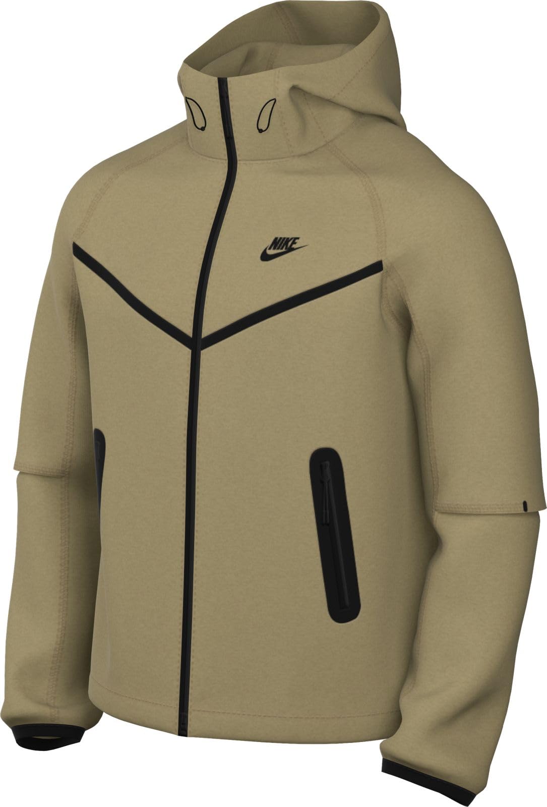 Nike Tech Men's Woven Jacket (Parachute Beige/Parachute Beige/Black, HM7151-297) Size Medium