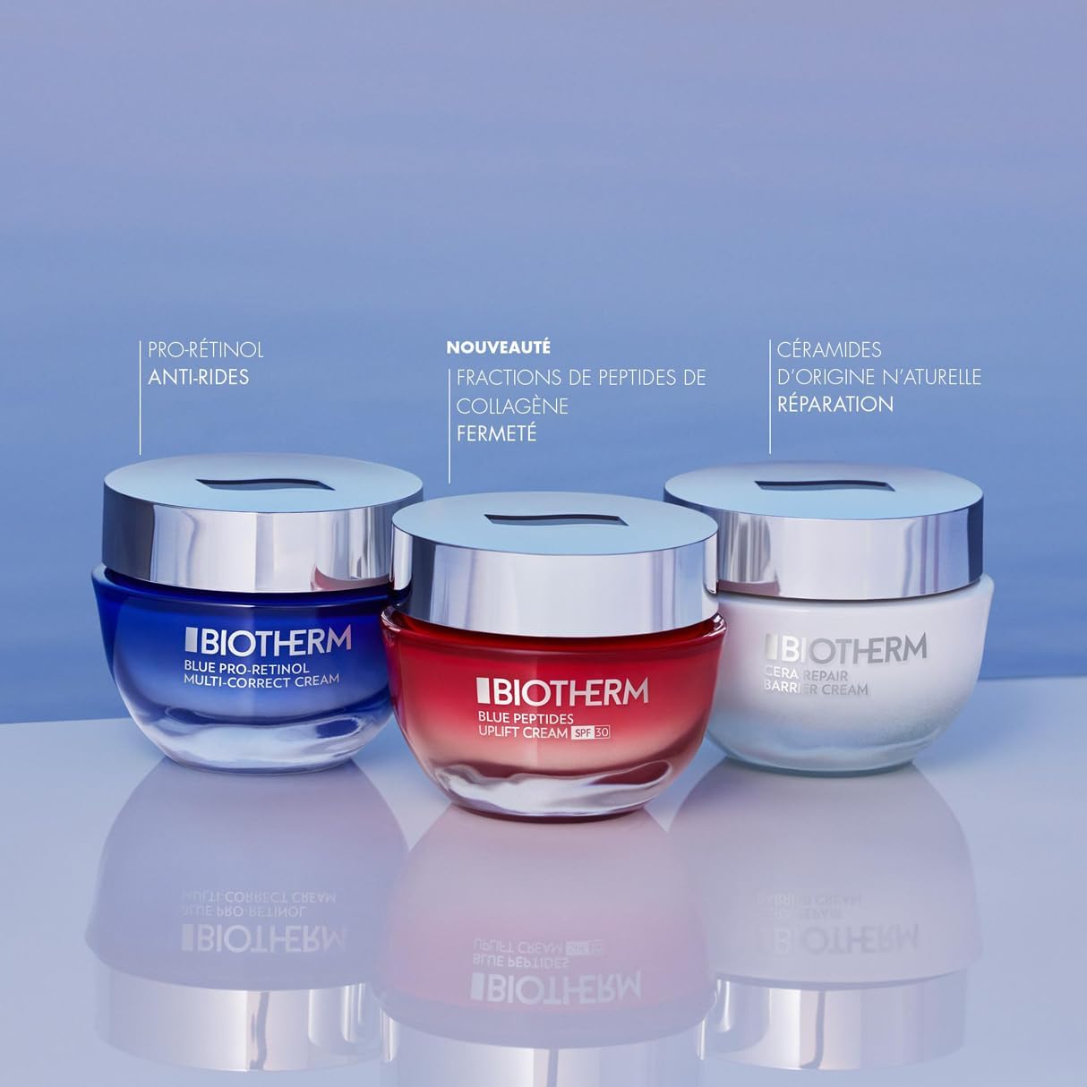 Biotherm, Blue Peptides Uplift Crème Anti-Âge Riche, Nourrit & Raffermit, Enrichie en Biotech Plankton & Collagène, Pour Tous les Types de Peau, 50 ml