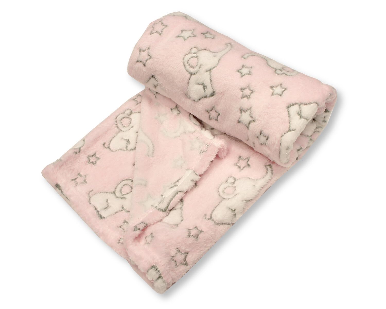 Baby Wrap Blanket - Elephant and Stars (Pink) - Image 3