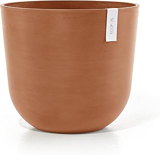 Ecopots Oslo Durable Modern Round Indoor/Outdoor Recycled-Based Composit...