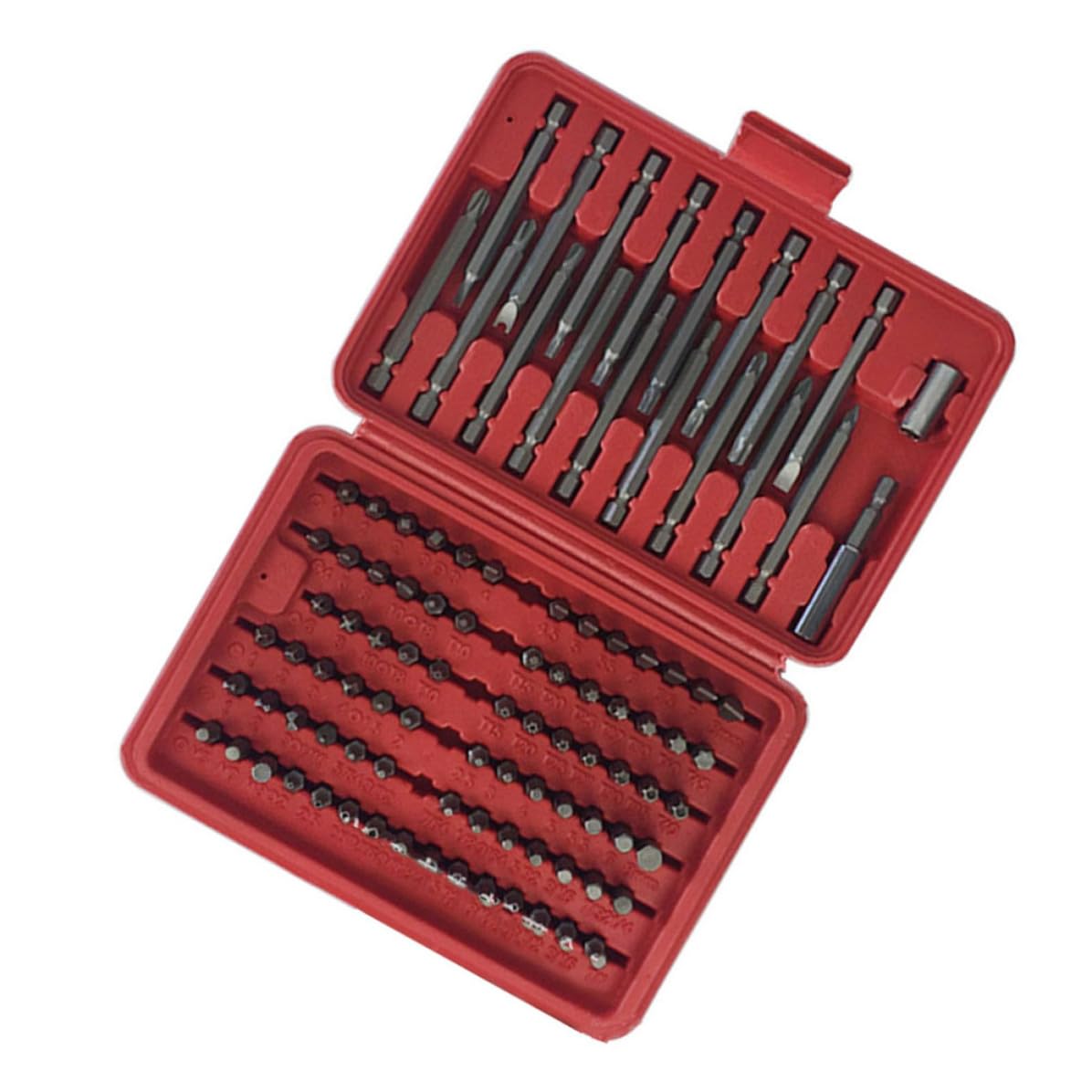 Set embouts de tournevis coffret rouge boîte soufflée 98pcs