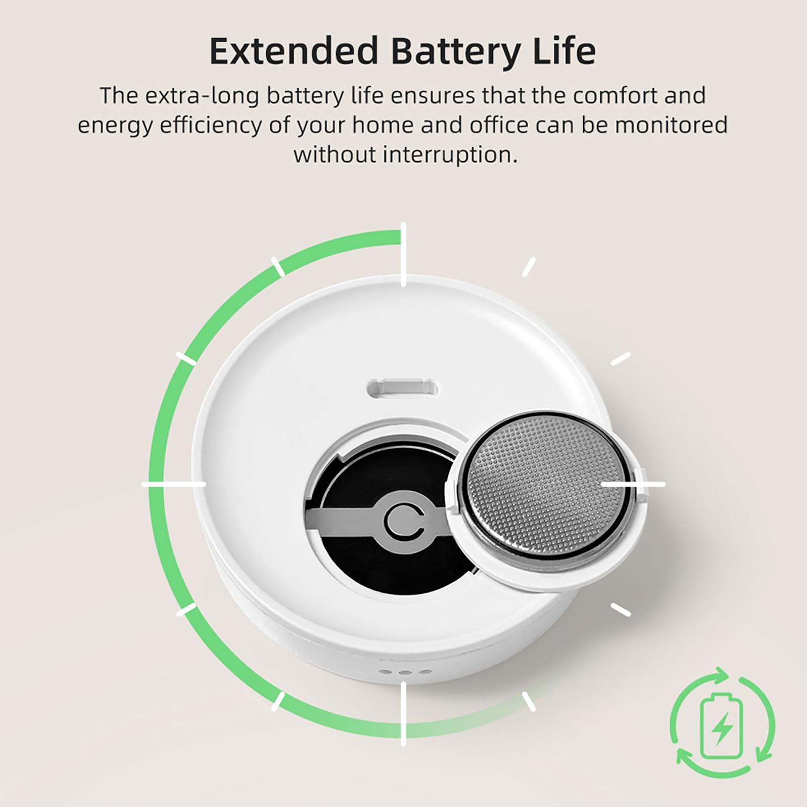 HUIOP Detector portátil de temperatura y humedad Hogar Oficina Habitación del bebé Higrotermógrafo Pantalla digital Medidor de temperatura y humedad Pantalla de tinta electrónica Probador de