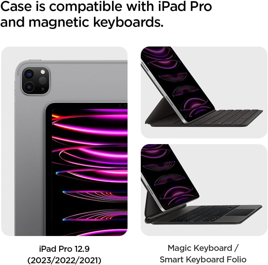 Spigen Thin Fit Pro кутучасынын iPad Pro жана Apple баскычтоптору менен шайкештиги