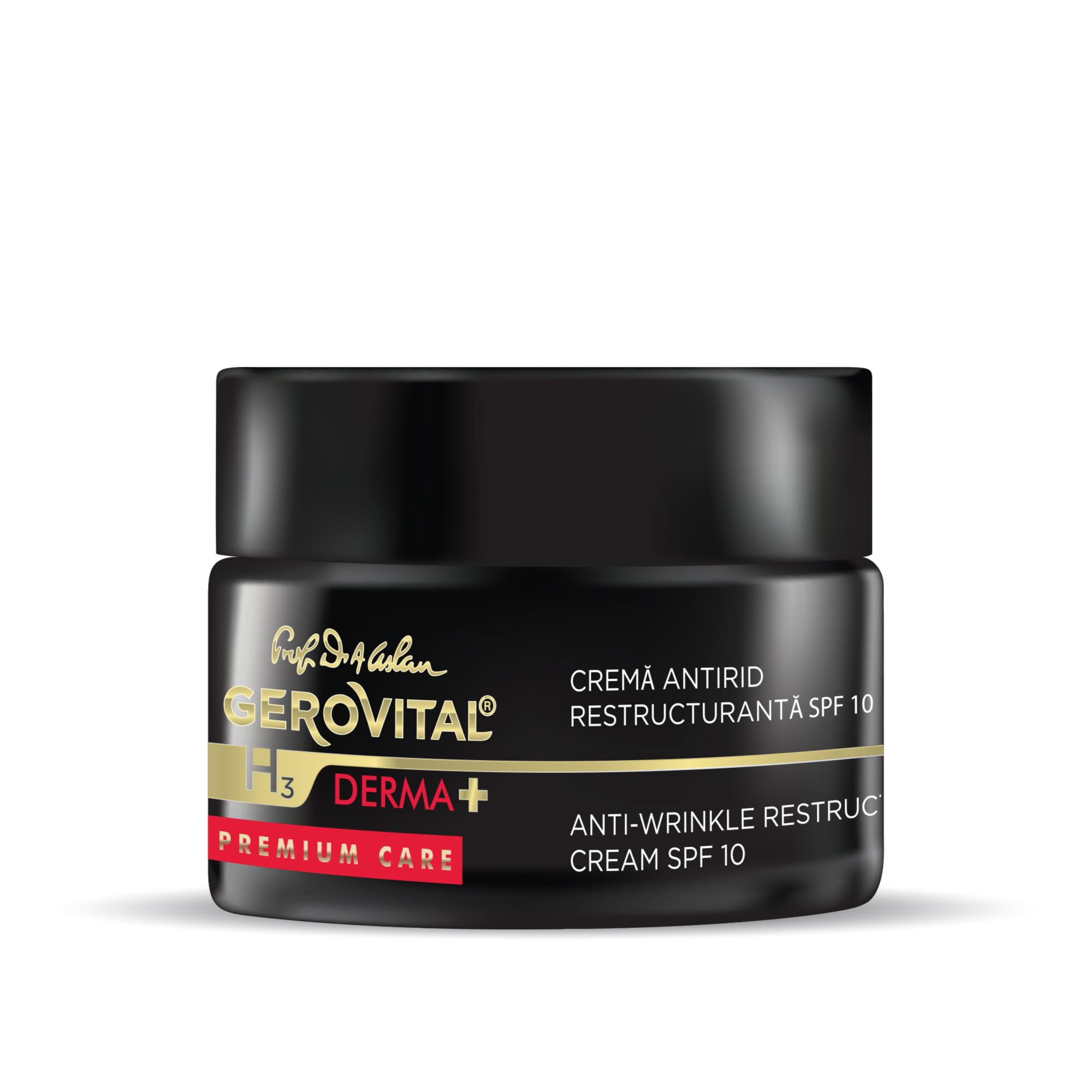 H3 Derma+ Premium Care Anti-Wrinkle Face Cream SPF 10 – Anti-Ageing Moisturising Cream, Firms & Restores Elasticity, Needle-Free Filler Effect, Hydrating Day Cream 50ml