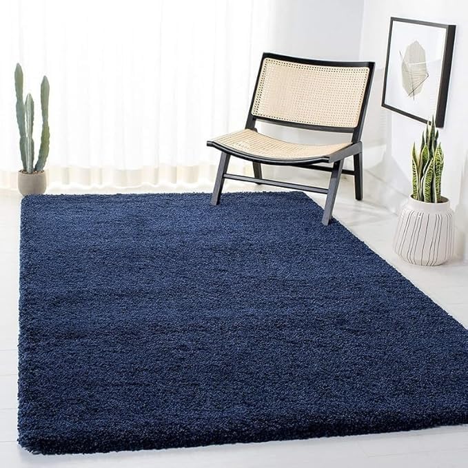 Image of Carpet for Living Room 5X7 FEET Modern Soft Shaggy Carpet Thick, Fluffy & 2 inch Pile Shag Rug for Your Kids Room, Bedroom & Livingroom (Blue)