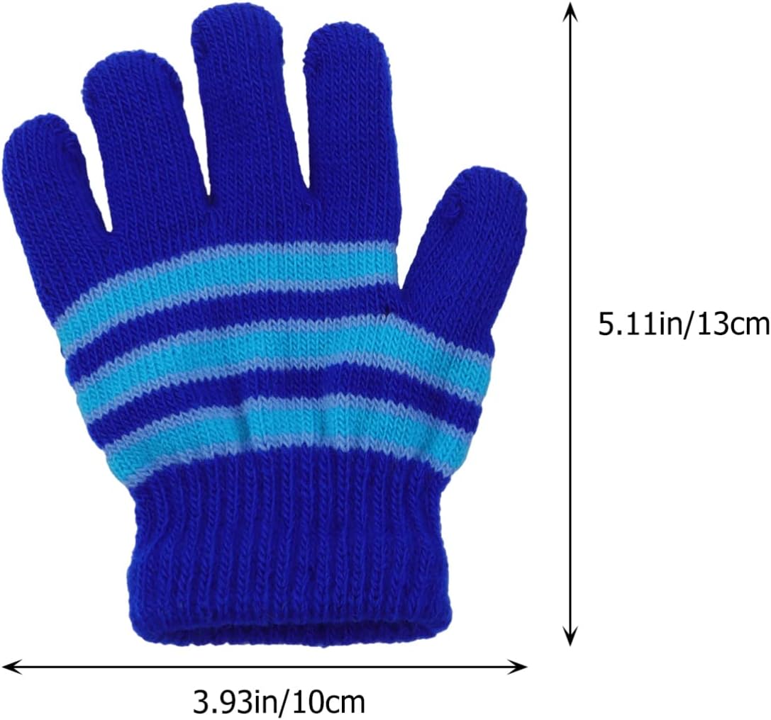 Holibanna 6pairs Neutral Boys and Girls Warm Gloves Knitted Mittens for Boy Girl Mittens for and