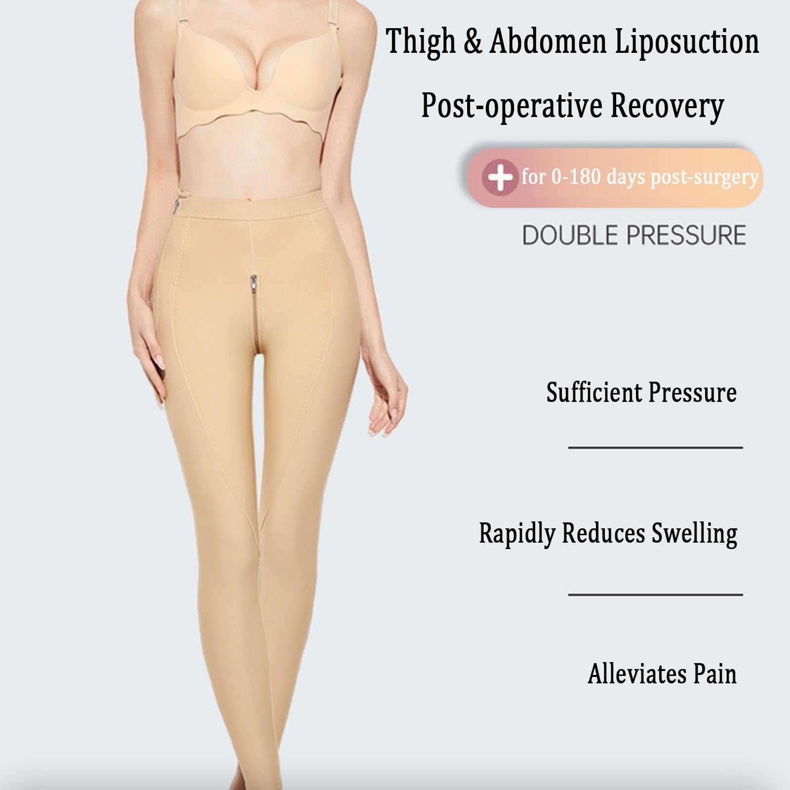 Leggings de Compression Post-opératoire pour Femmes Soutien-gorge Amincissant pour les Cuisses et les Fesses pour le Ventre, les Hanches, les Cuisses, les Fesses et les Genoux