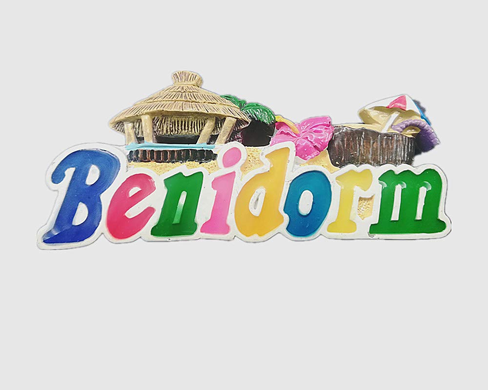 Muyu Magnet Benidorm Spain 3D Fridge Magnet, Home& Kitchen Decoration Magnetic Sticker Polyresin Benidorm Spain Refrigerator Magnet Tourist Souvenir Gift