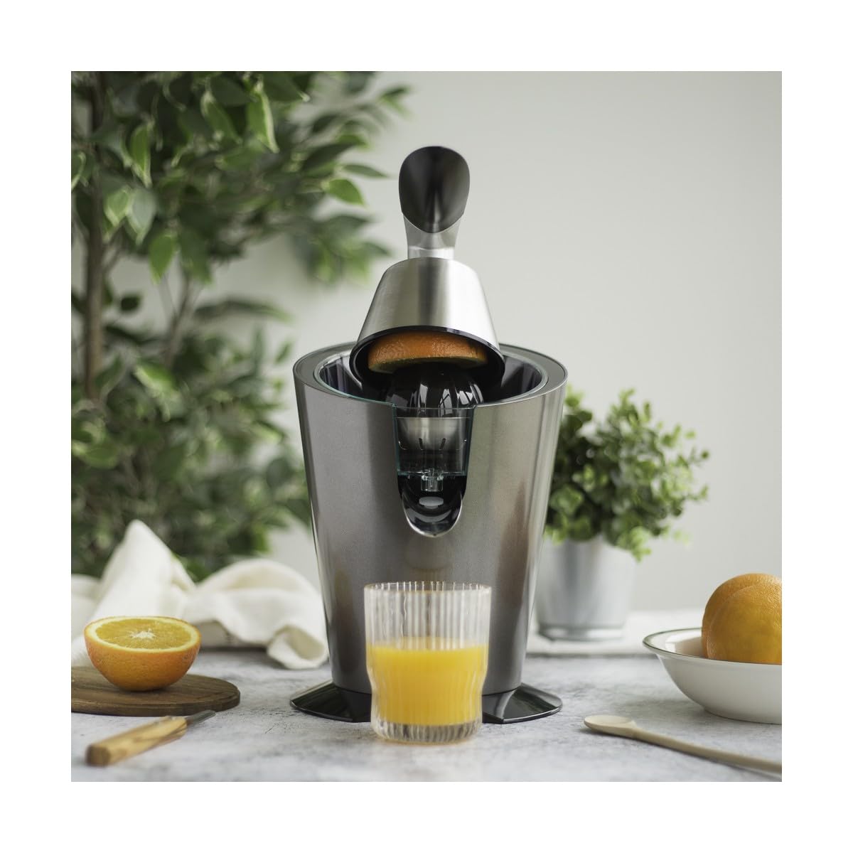 LIVOO DOD164 Spremiagrumi elettrico - 160W - Serbatoio 0,37 L - Grigio