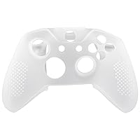 Vista 6 de eXtremeRate Soft Anti-Slip Silicone Case Cover Thumb Stick Grip Caps Protector Skins for Xbox One X S Controller - Semi-Transparent Clear