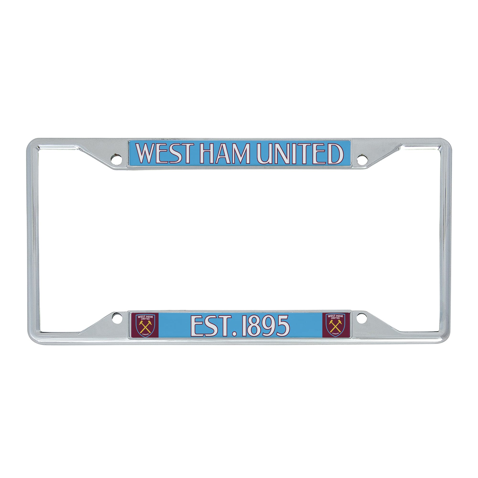 Desert Cactus West Ham United Car Accessories Hammers Football Soccer Metal License Plate Frame and Tag Holder for Front or Rear of Car (Style 1)