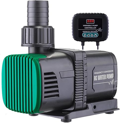 Luckerain Bomba sumergible anfibia de 1600 GPH para acuario, bomba de tanque de peces grande con controlador (12 velocidades), bomba de retorno de